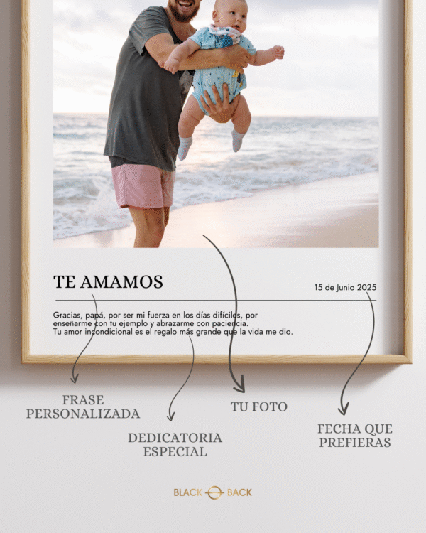 Cuadro Regalo Papá con Foto y Frase - Imagen 3
