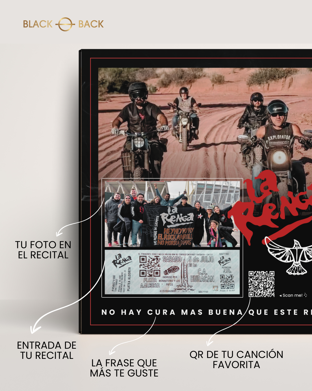 Cuadro La Renga 29x31 cm - Imagen 2