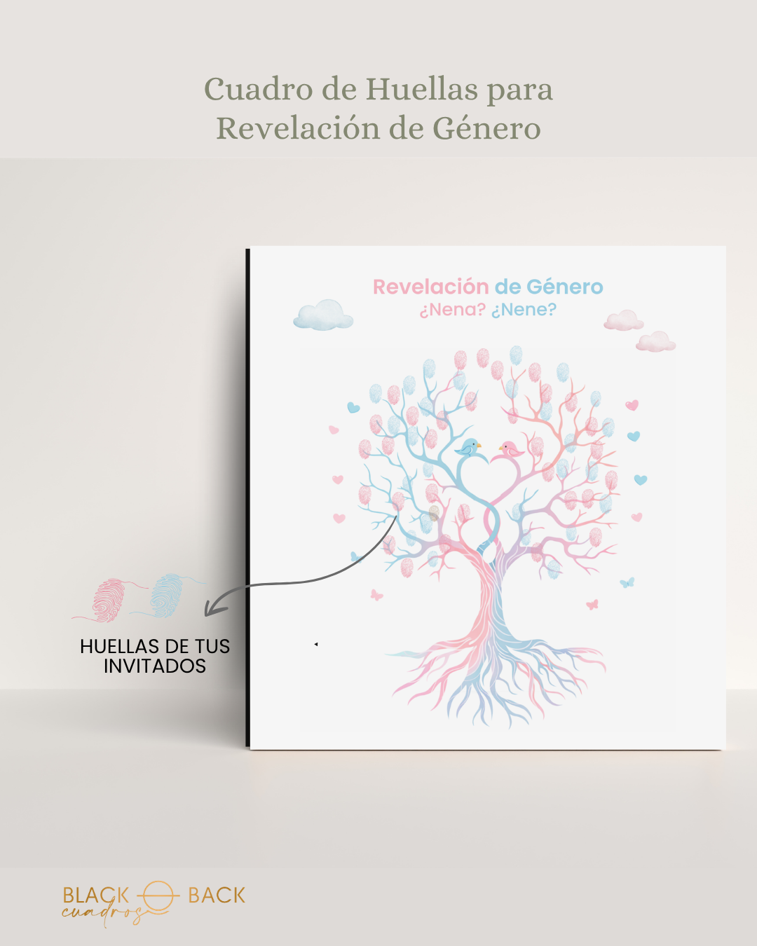 Cuadro de Huellas Baby Shower - Imagen 2