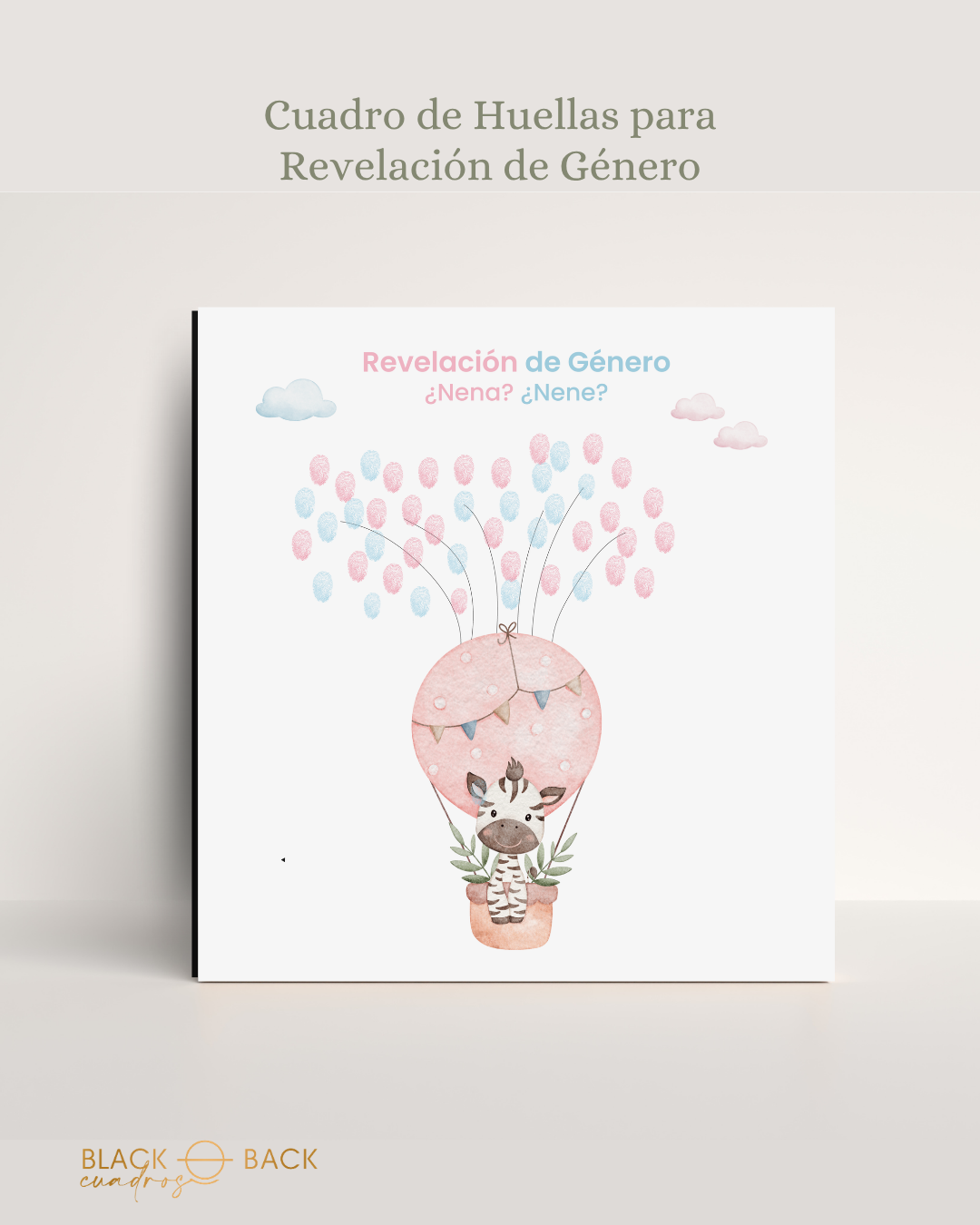 Cuadro de Huellas Baby Shower - Imagen 3