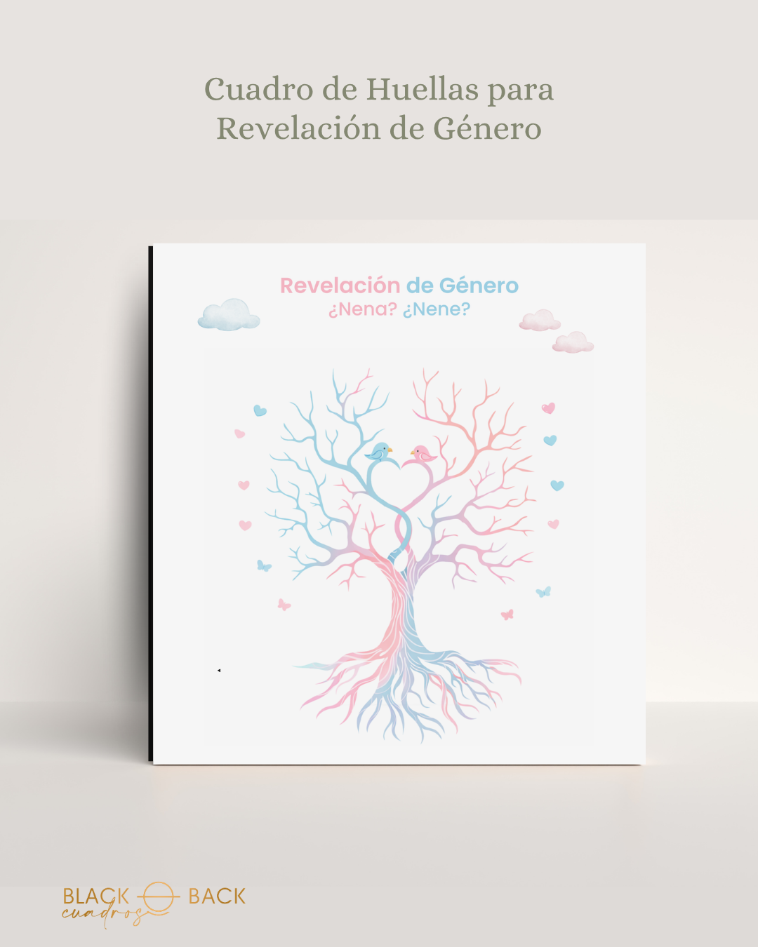 Cuadro de Huellas Baby Shower - Imagen 5