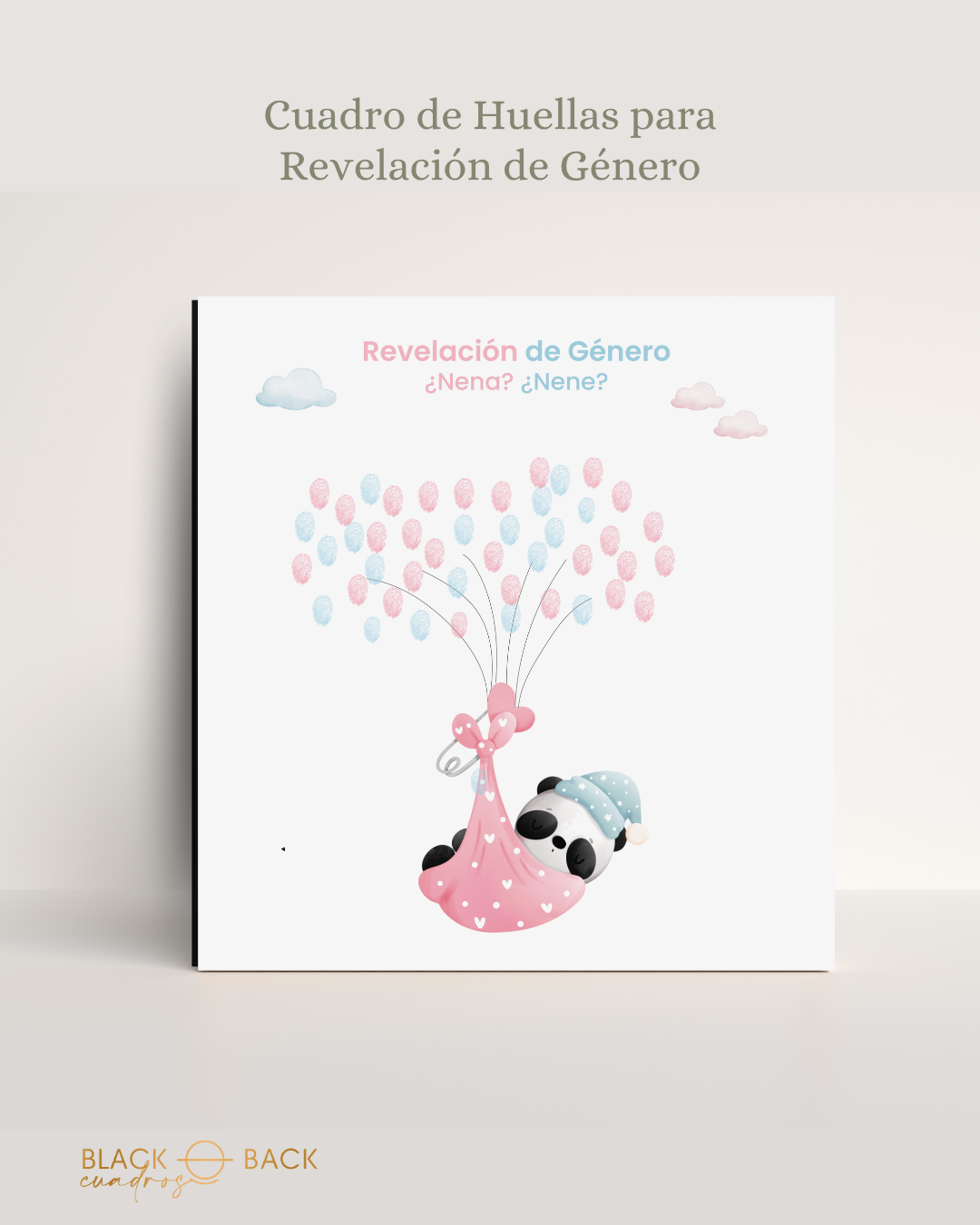 Cuadro de Huellas Baby Shower - Imagen 4